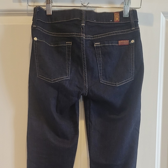7 for All Mankind The Modern Straight Leg Jeans, Pristine Blue - Picture 8 of 9